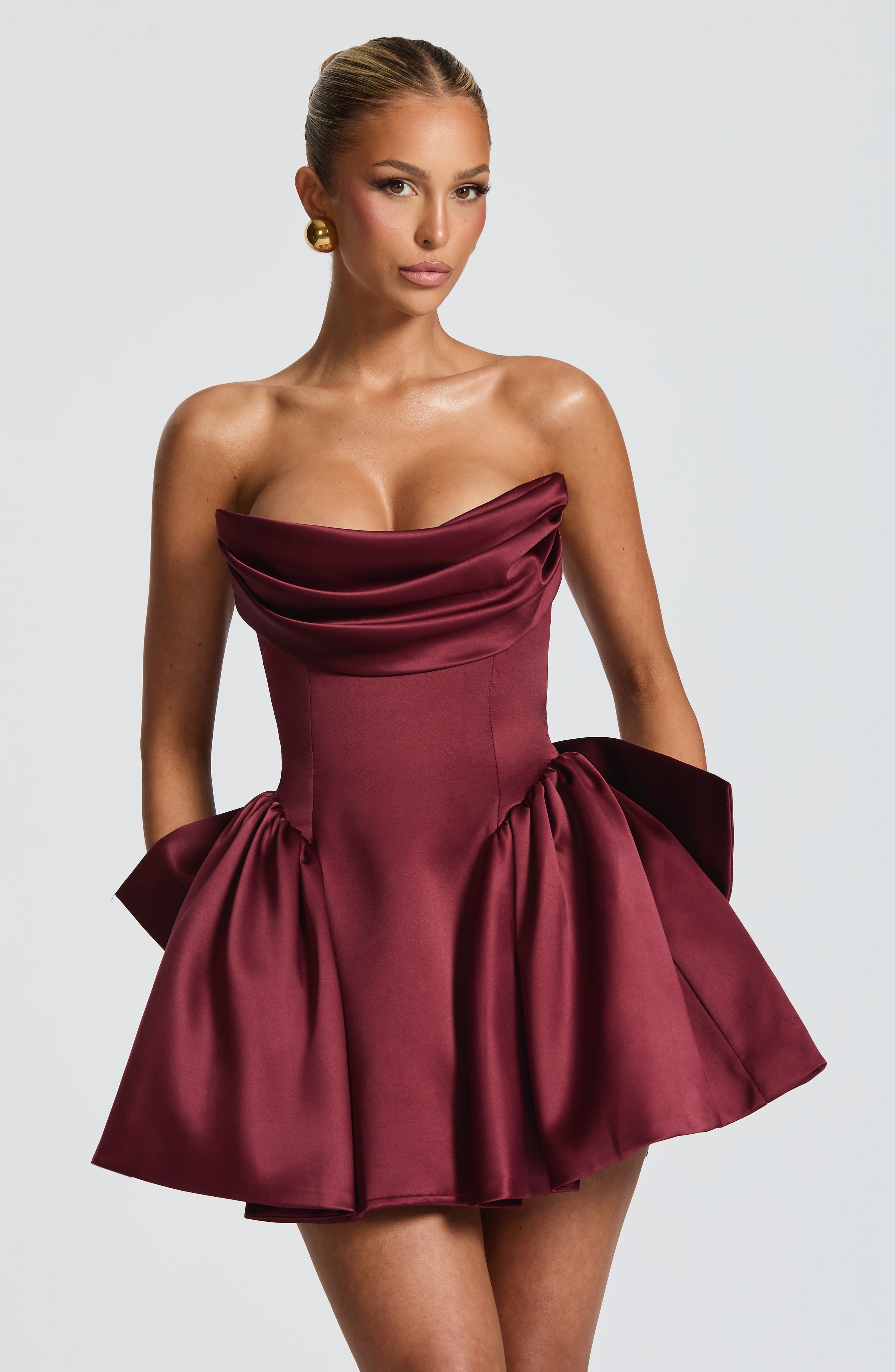 Olivia Mini Dress - Cherry Lacquer