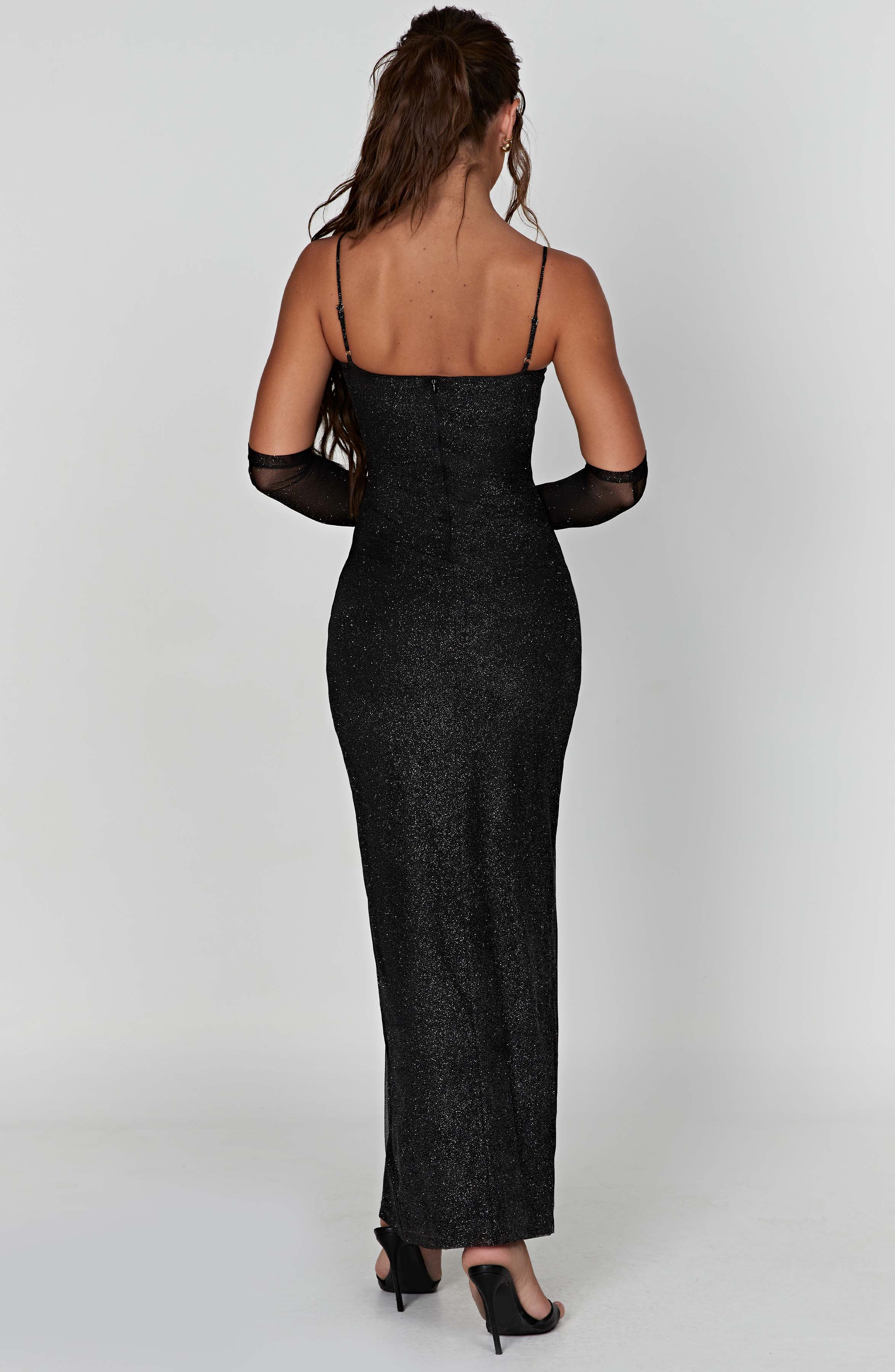 Tina Maxi Dress - Black Sparkle