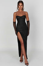 Tina Maxi Dress - Black Sparkle