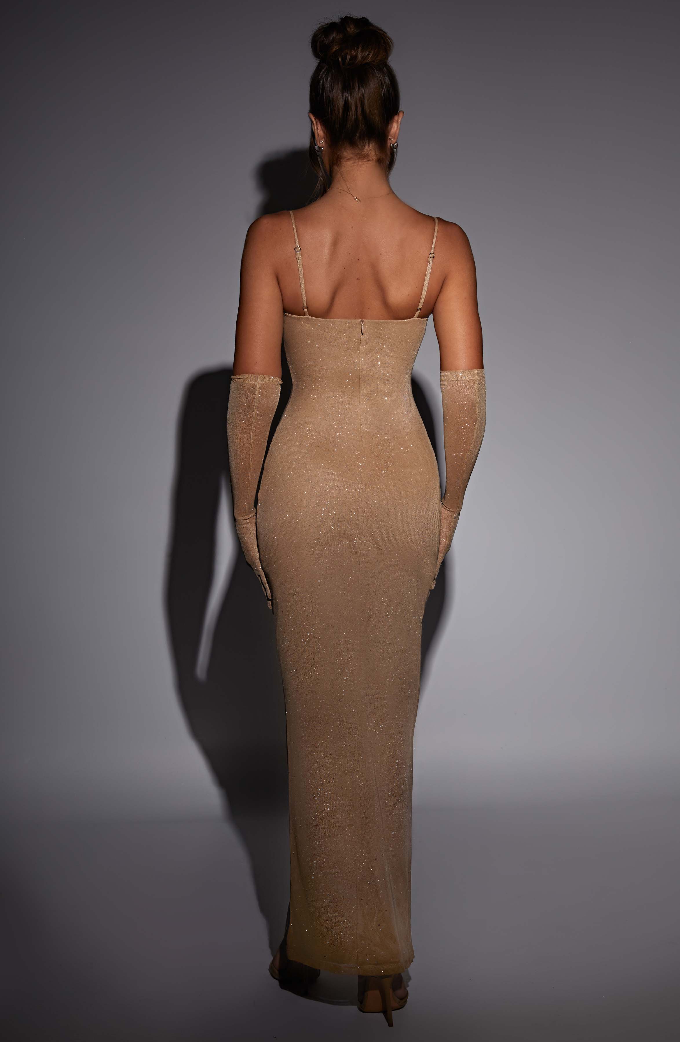 Tina Maxi Dress - Gold Sparkle