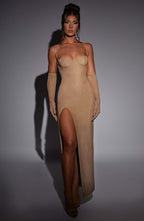 Tina Maxi Dress - Gold Sparkle