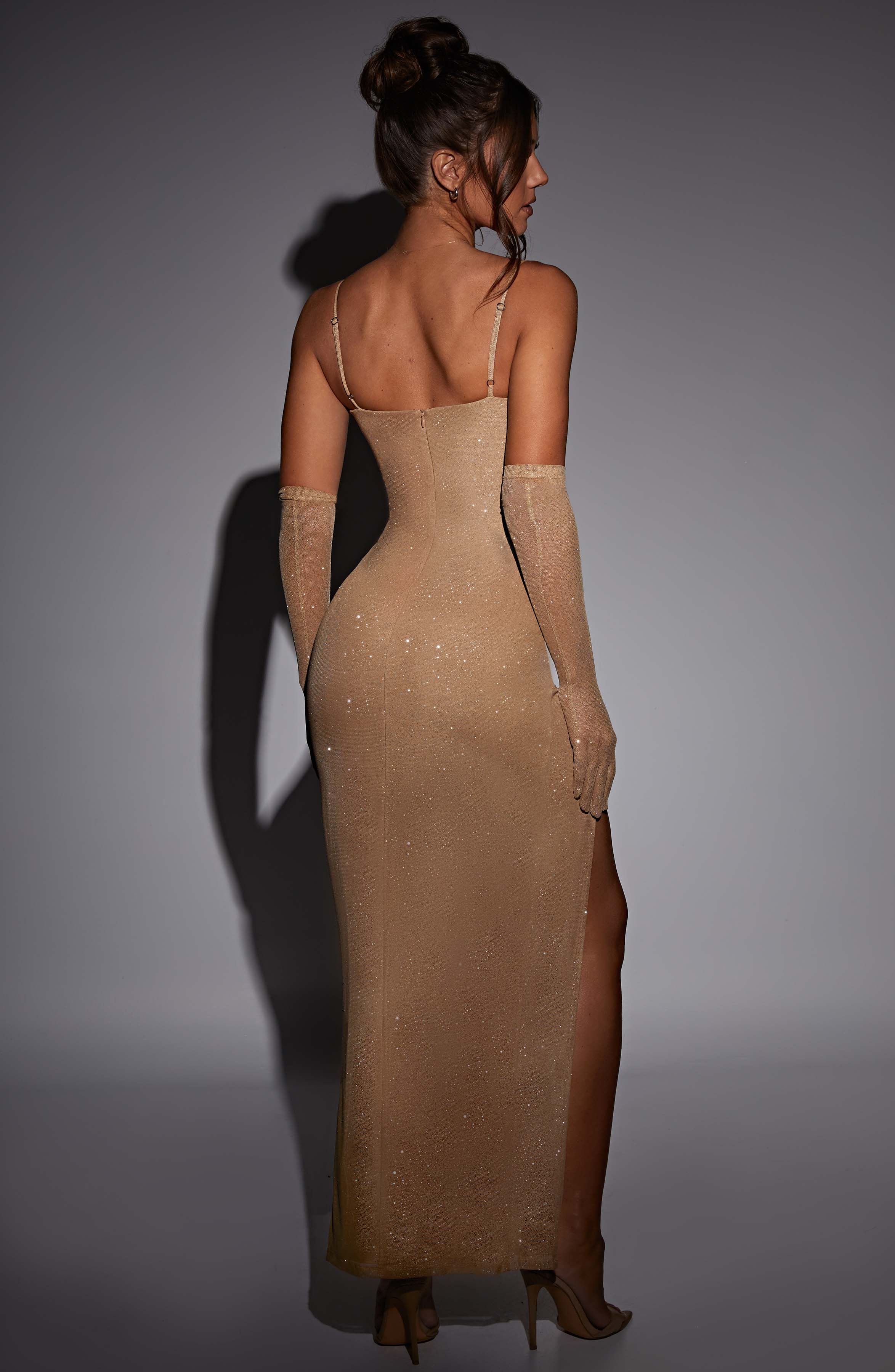 Tina Maxi Dress - Gold Sparkle