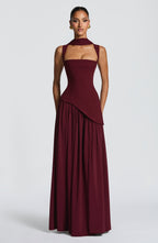 Lisa Maxi Dress - Cherry Lacquer