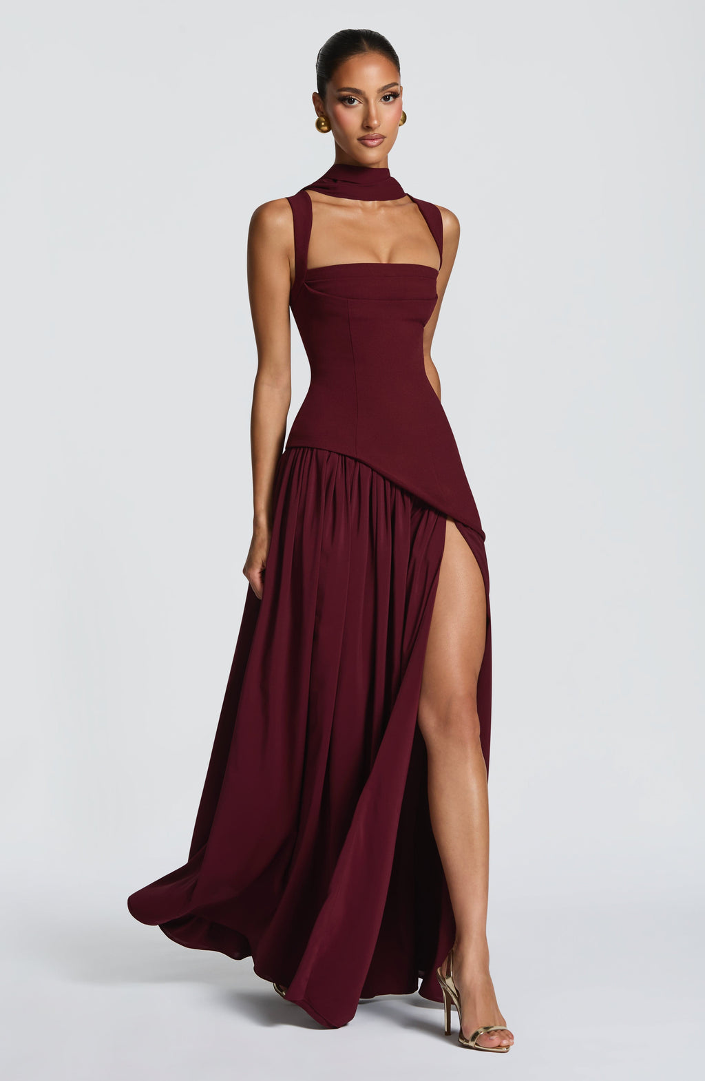 Lisa Maxi Dress - Cherry Lacquer