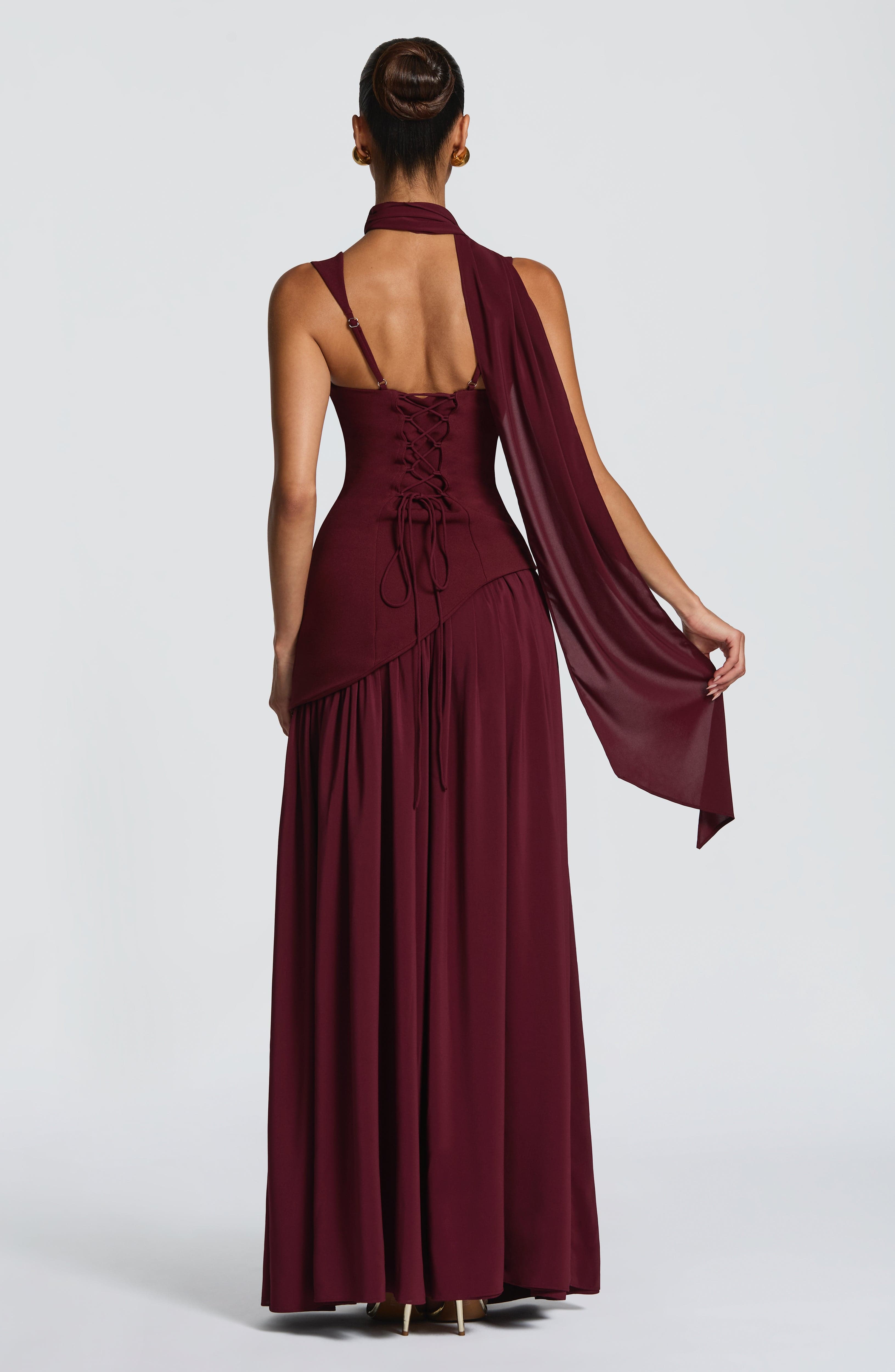 Lisa Maxi Dress - Cherry Lacquer