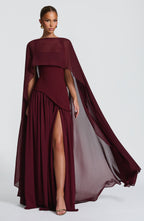 Lisa Maxi Dress - Cherry Lacquer