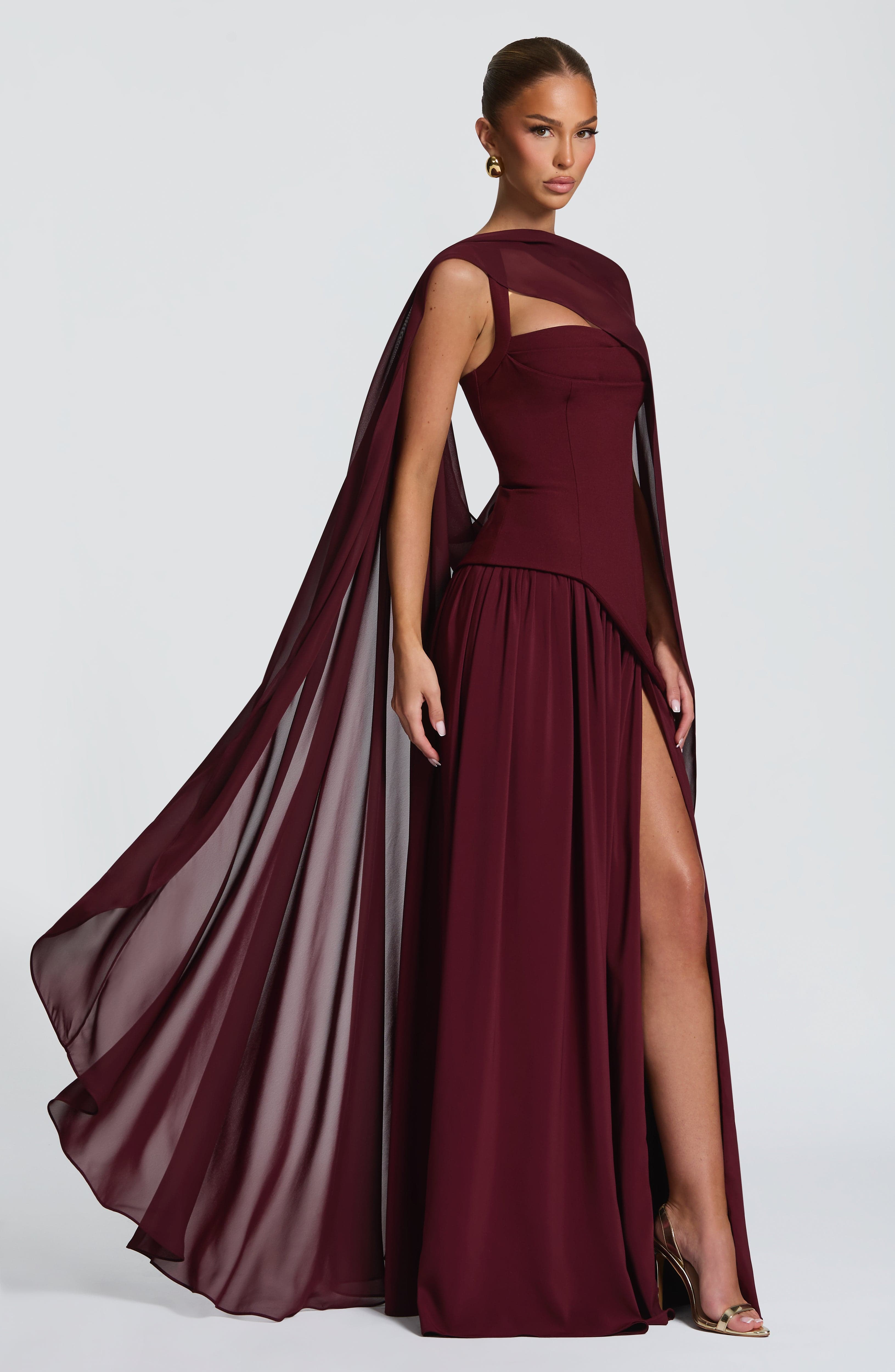 Lisa Maxi Dress - Cherry Lacquer