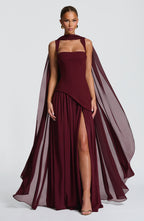 Lisa Maxi Dress - Cherry Lacquer