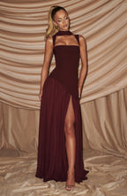 Lisa Maxi Dress - Cherry Lacquer