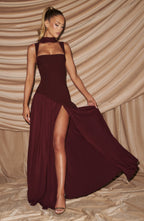 Lisa Maxi Dress - Cherry Lacquer