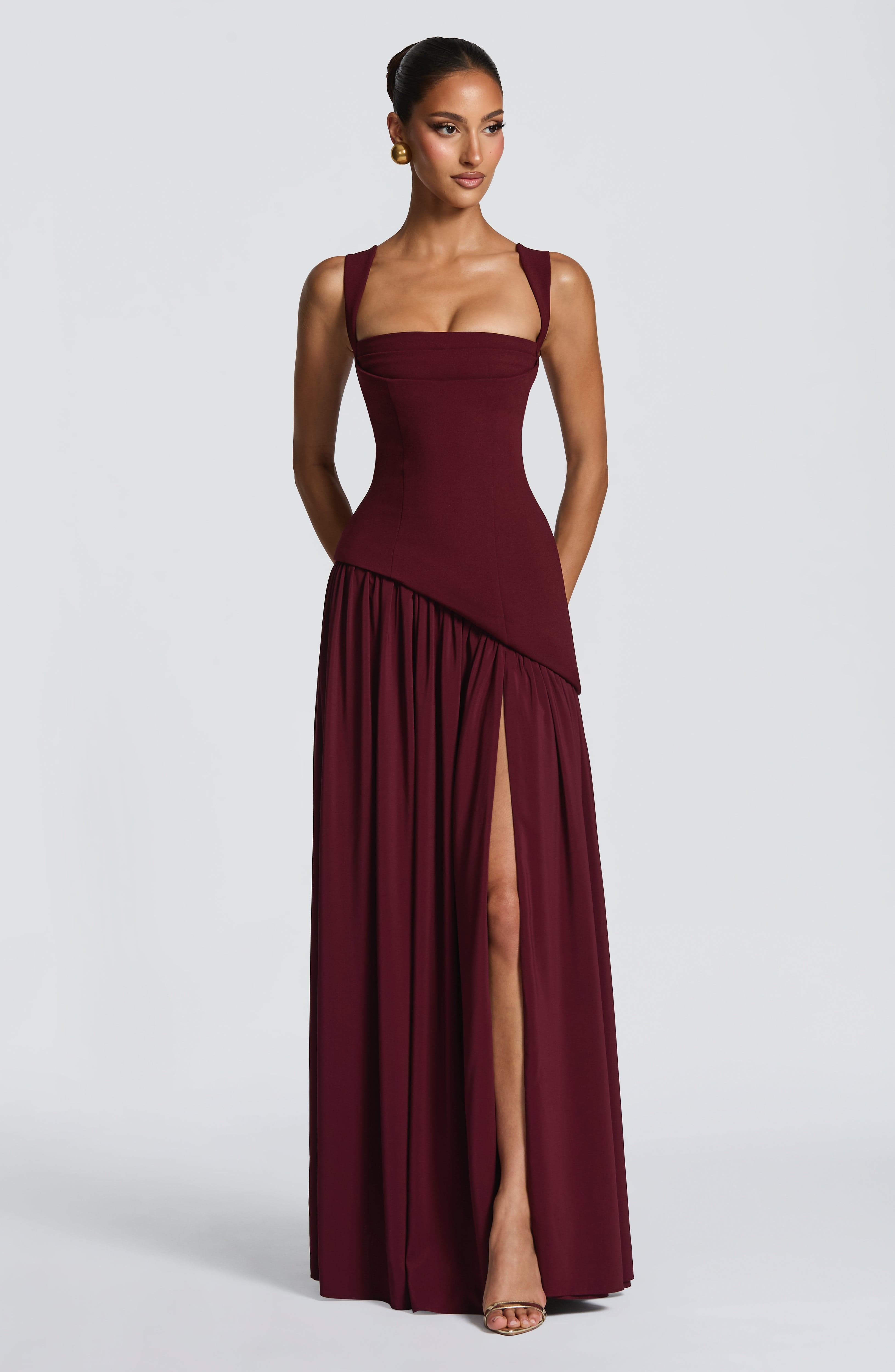 Lisa Maxi Dress - Cherry Lacquer