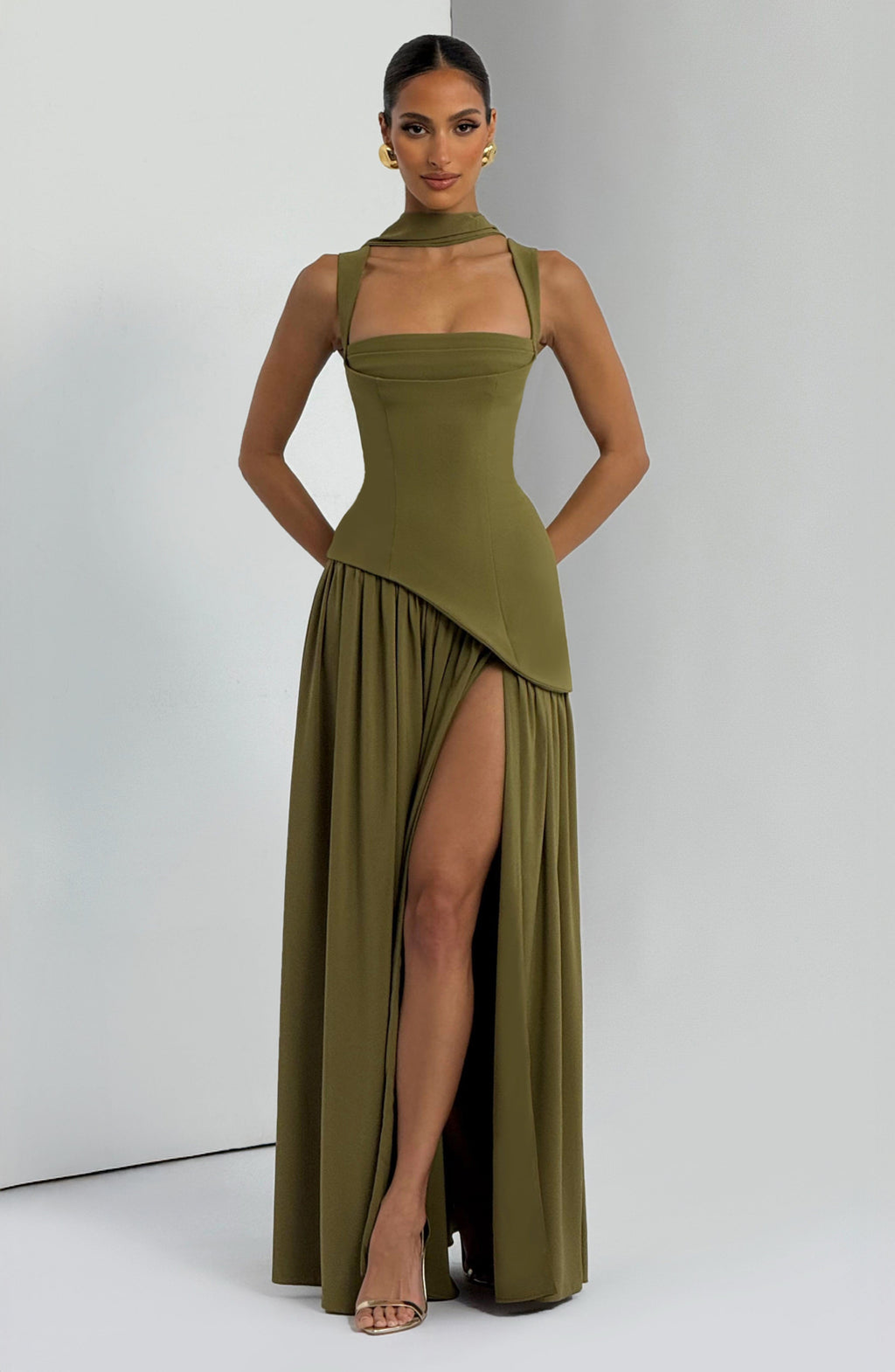 Lisa Maxi Dress - Deep Olive