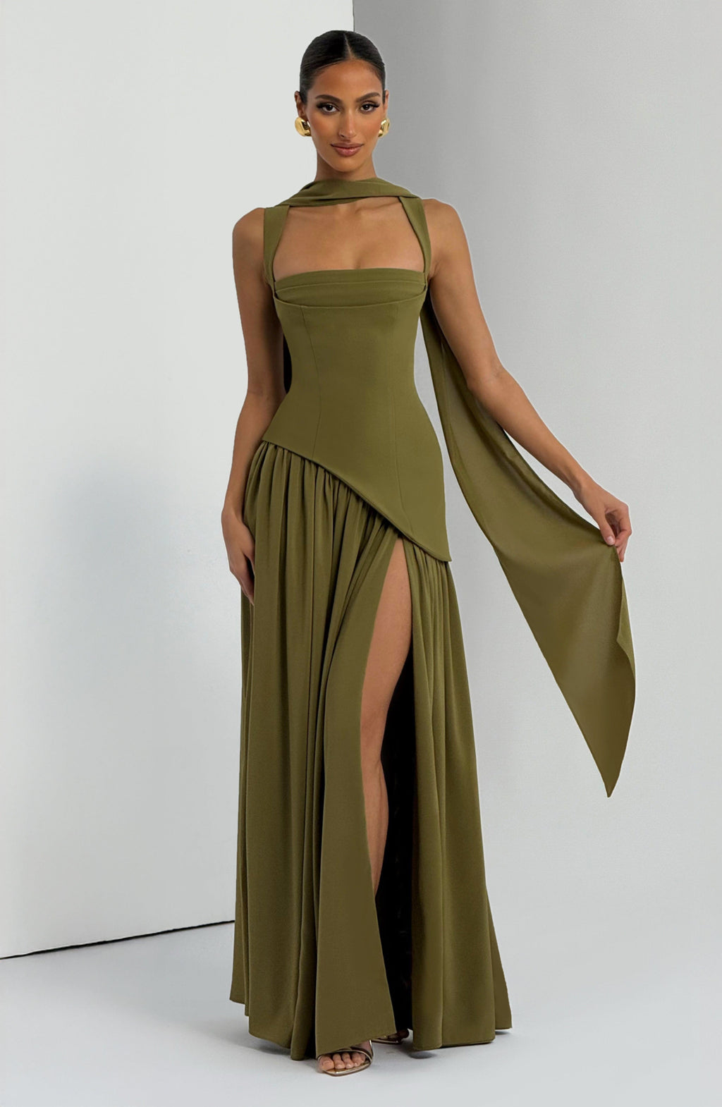 Lisa Maxi Dress - Deep Olive