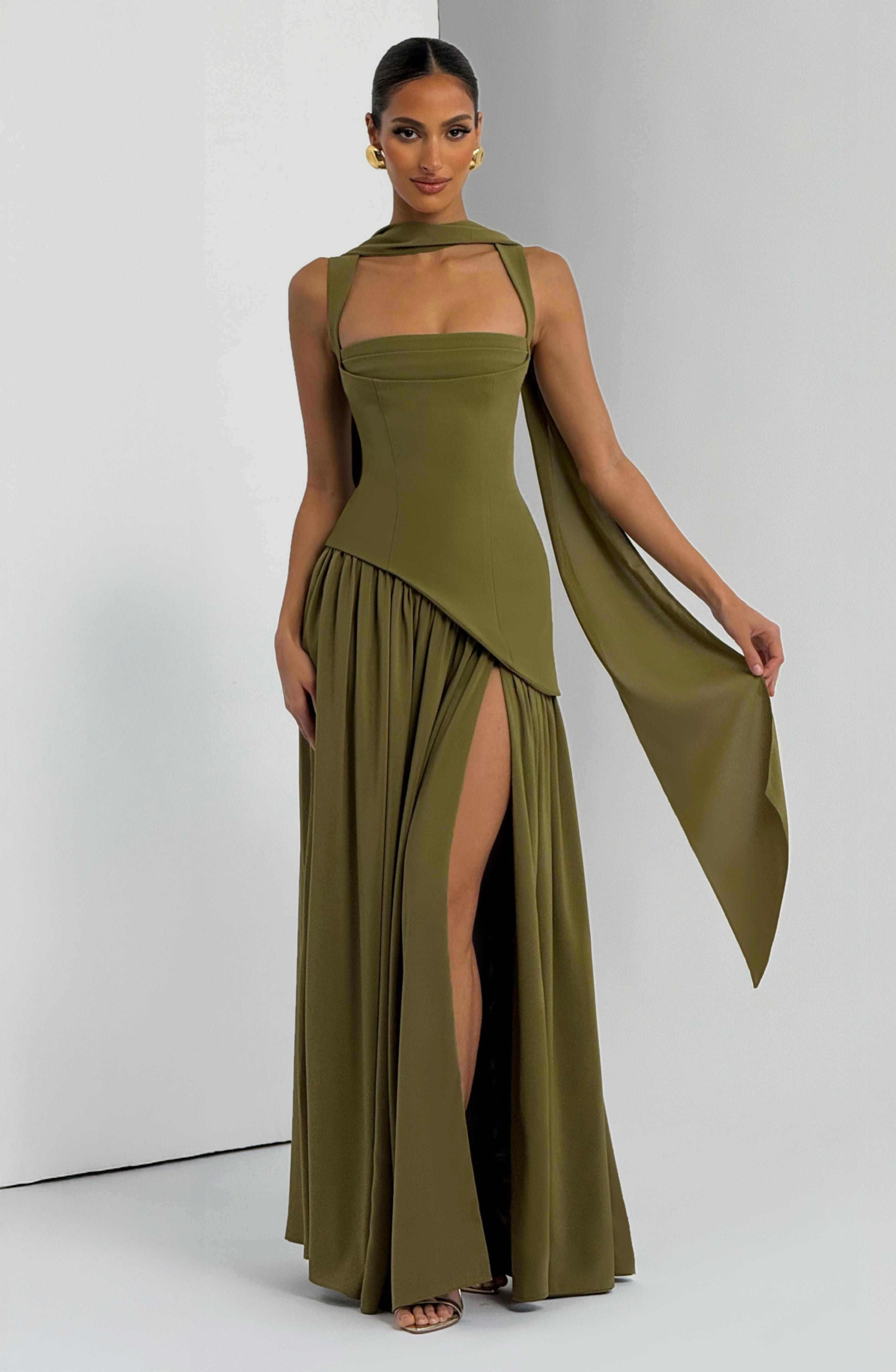 Lisa Maxi Dress - Deep Olive