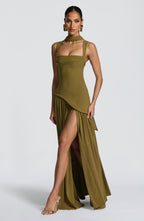 Lisa Maxi Dress - Deep Olive