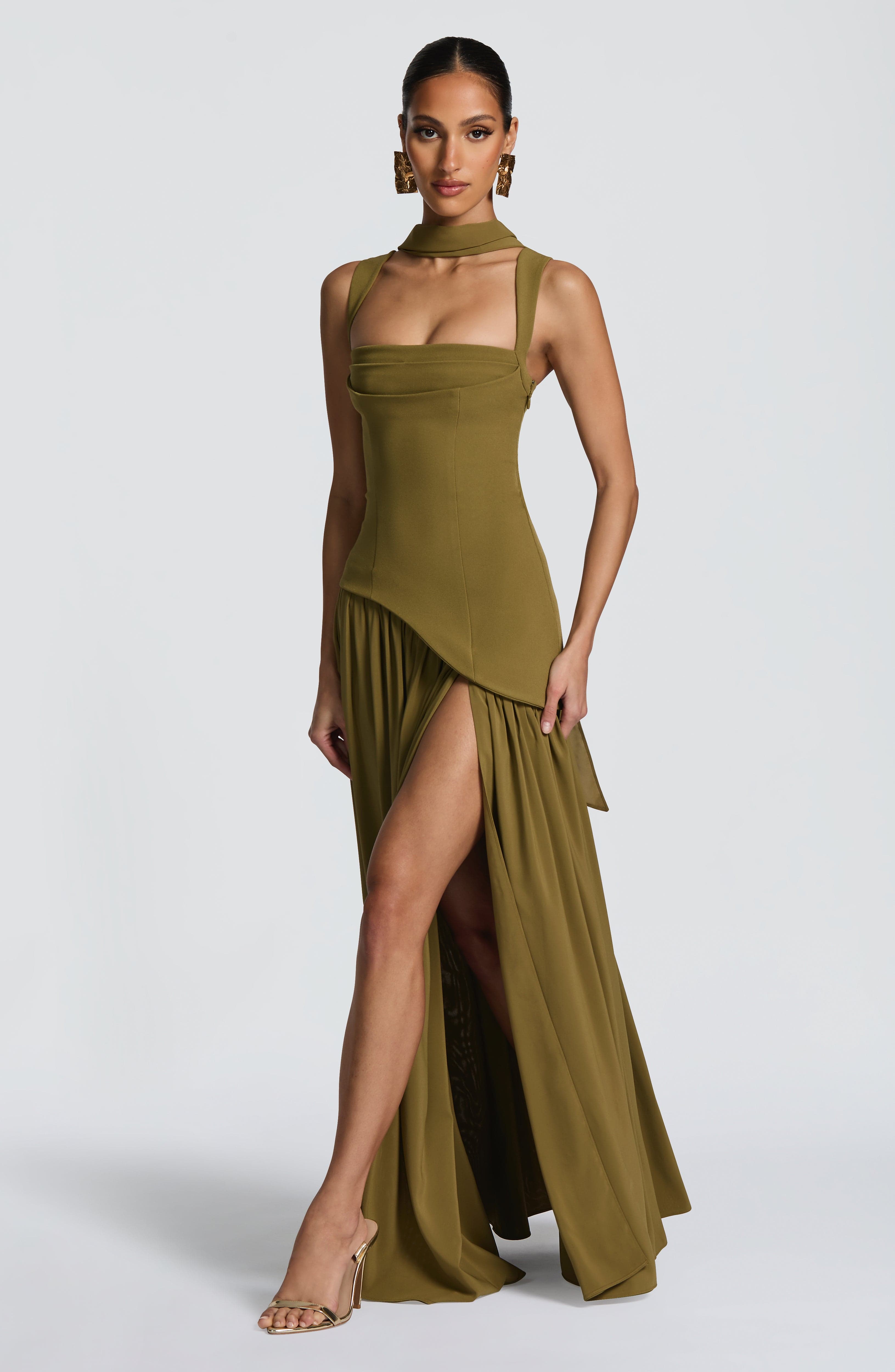 Lisa Maxi Dress - Deep Olive
