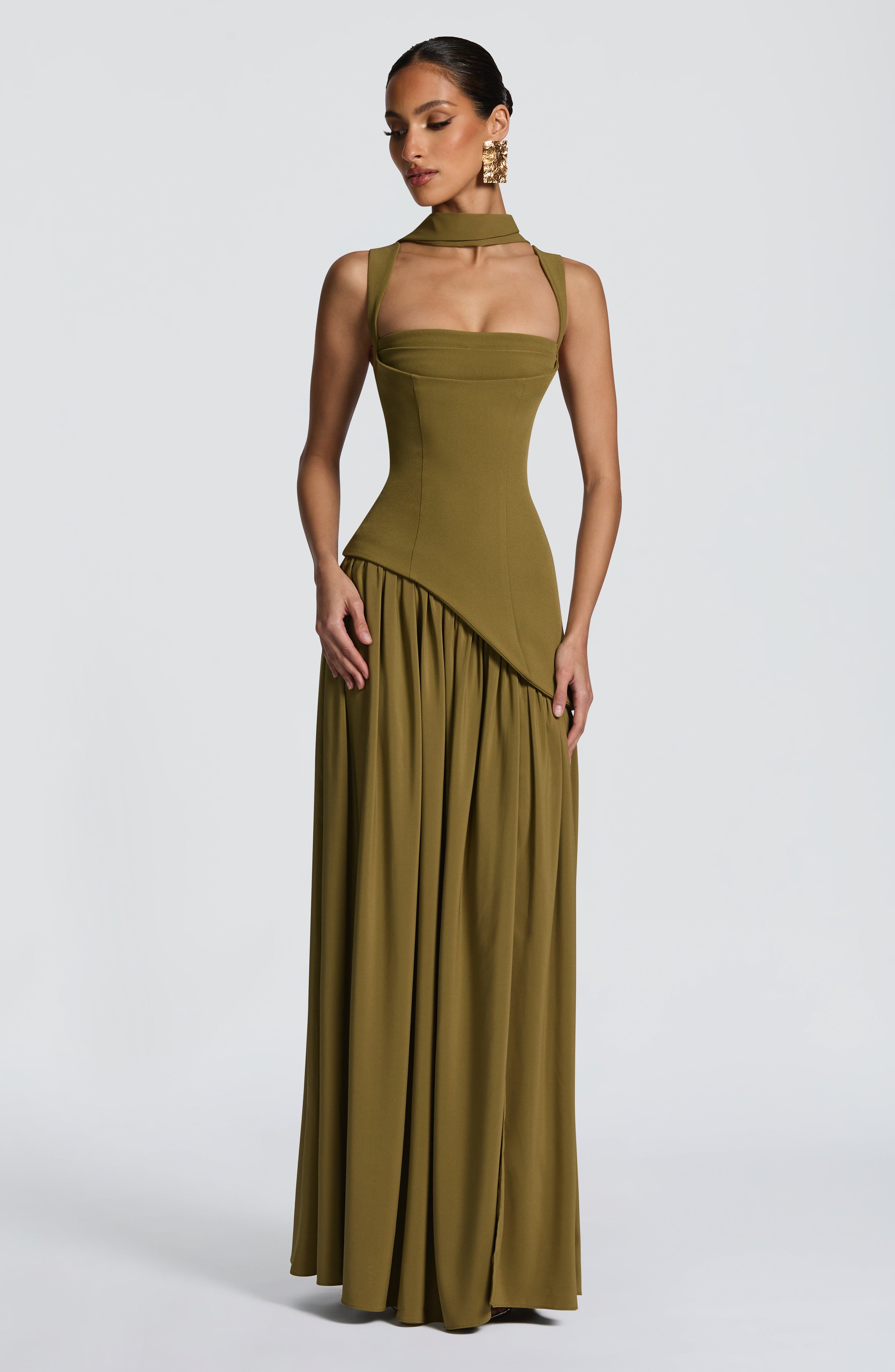 Lisa Maxi Dress - Deep Olive