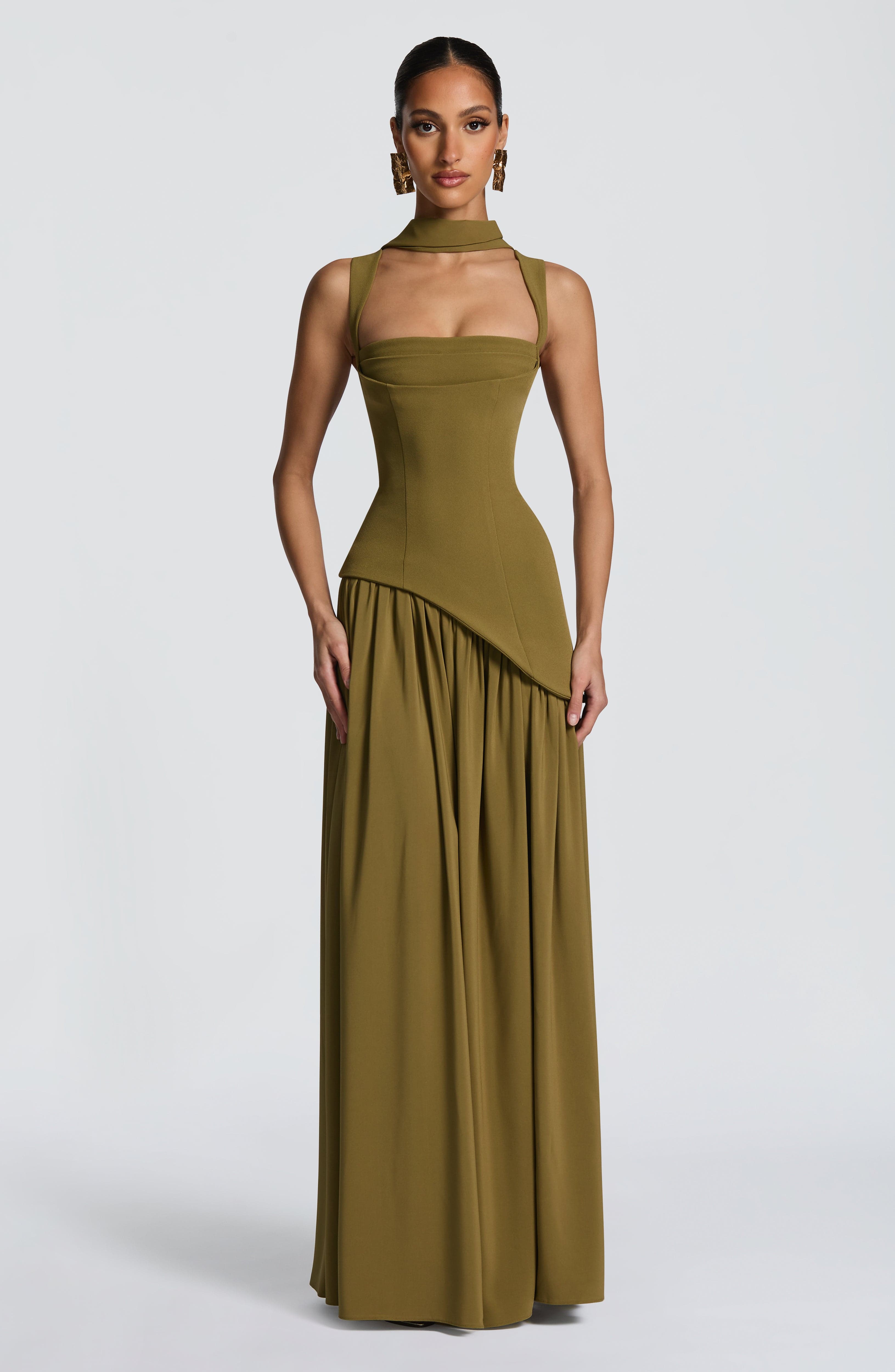 Lisa Maxi Dress - Deep Olive