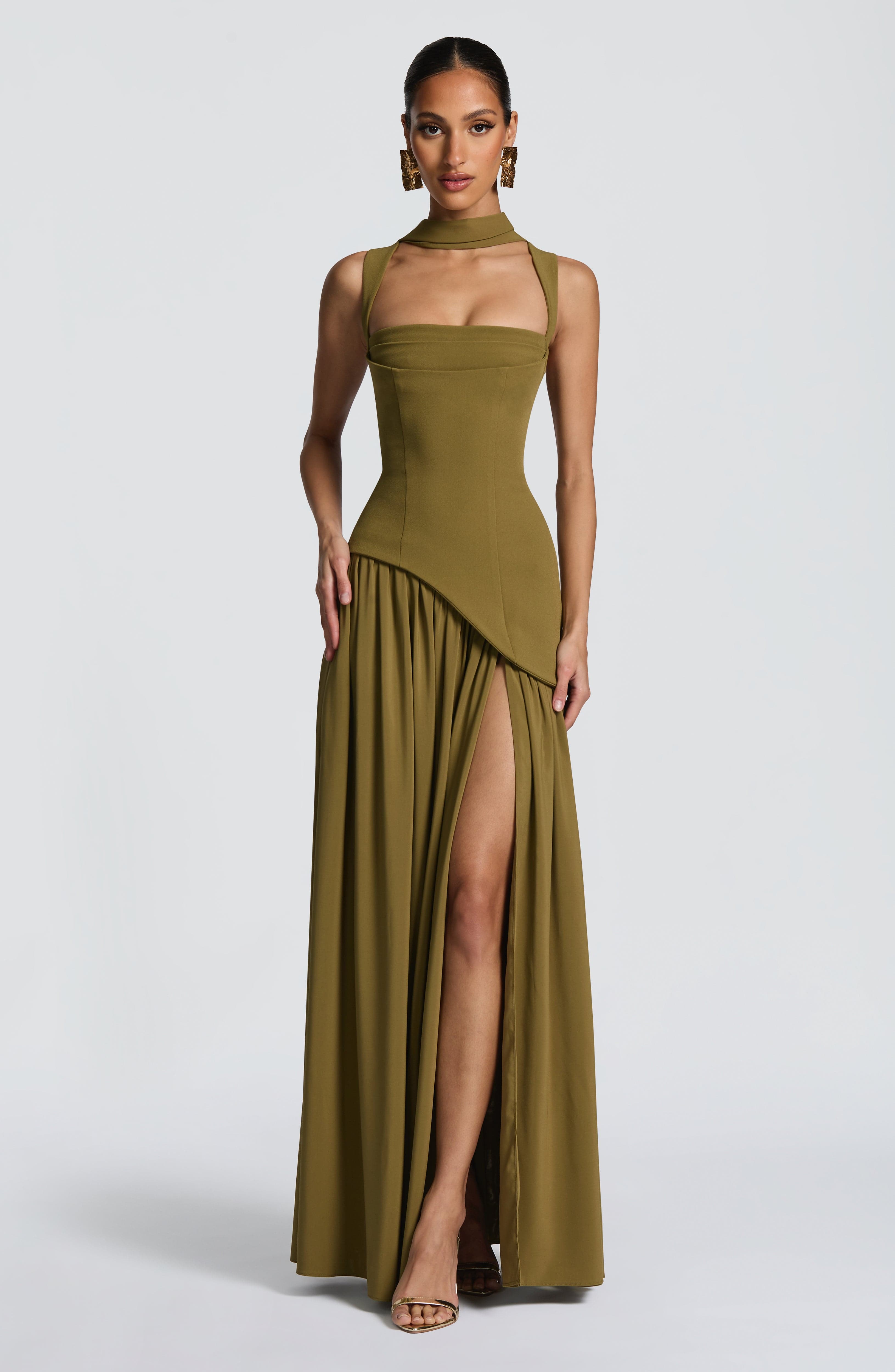 Lisa Maxi Dress - Deep Olive