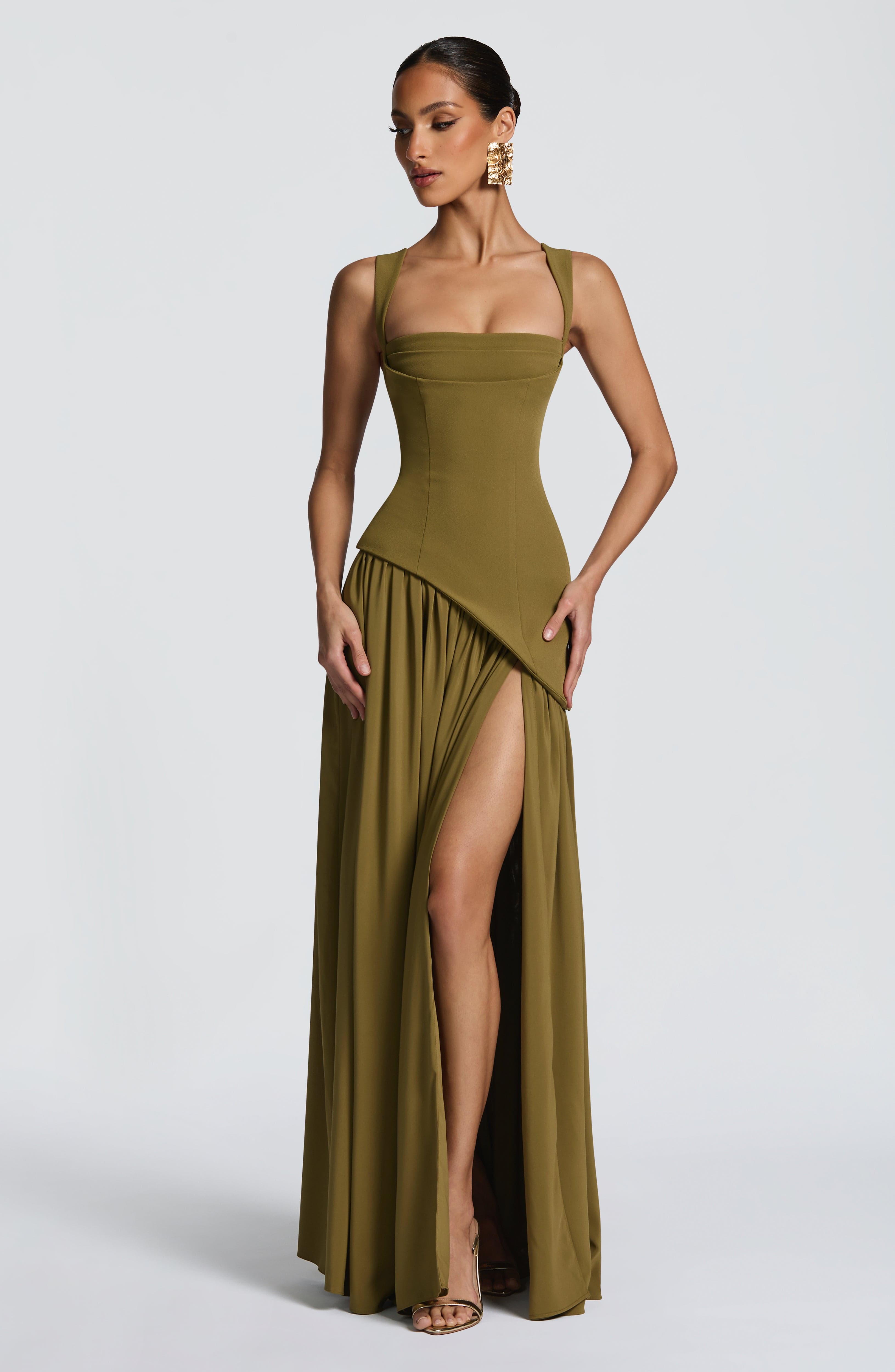 Lisa Maxi Dress - Deep Olive