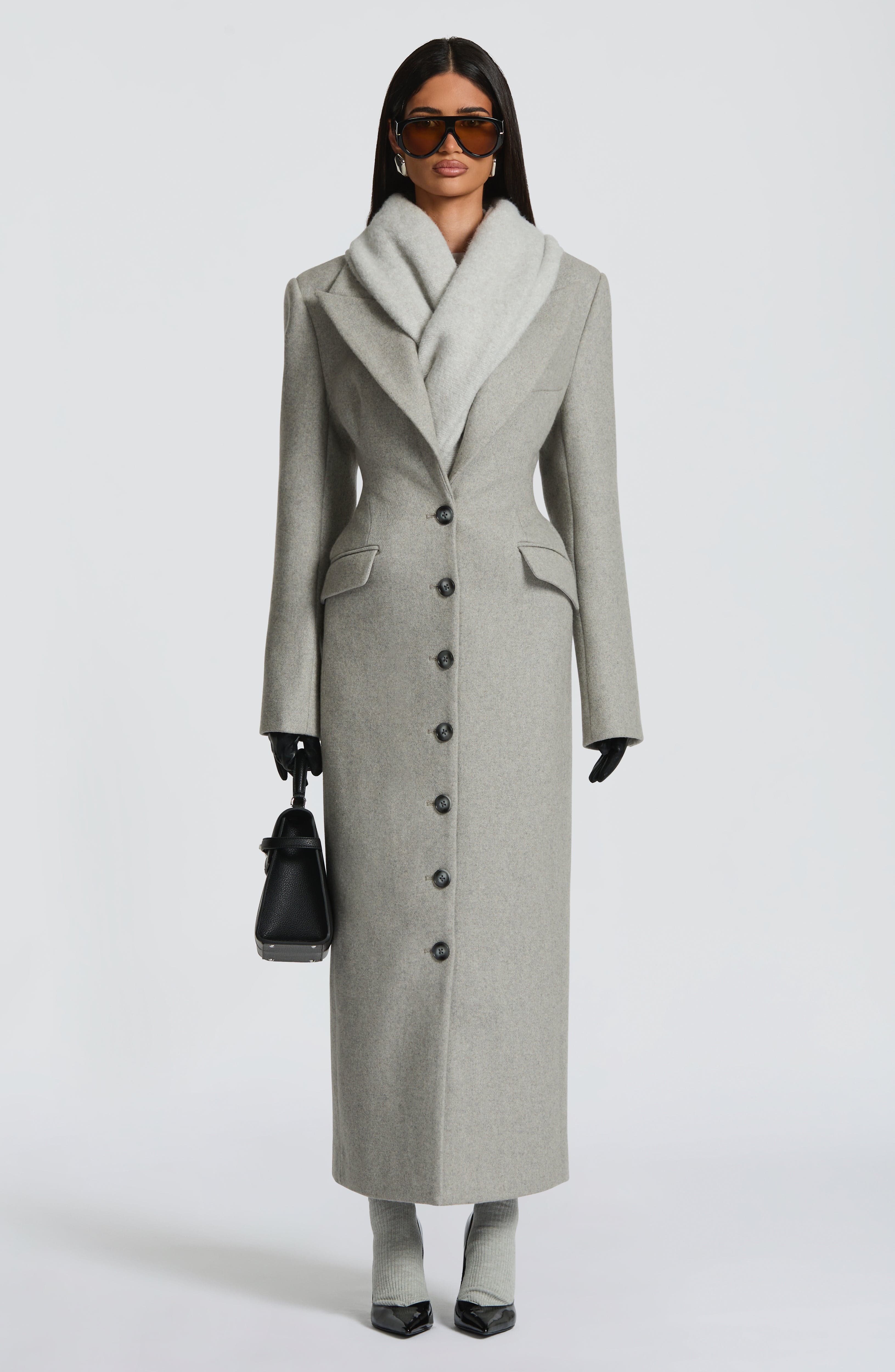 Emma Coat - Light Grey