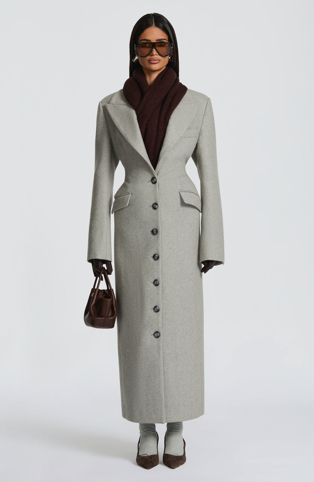 Emma Coat - Light Grey