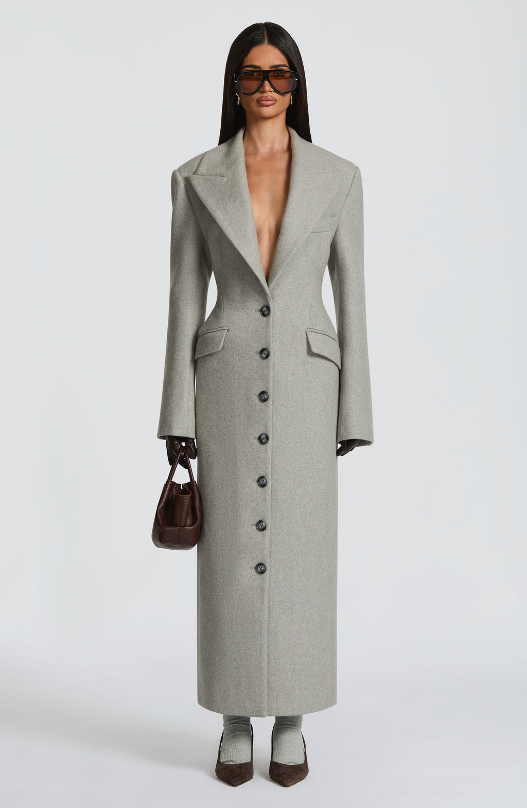 Emma Coat - Light Grey