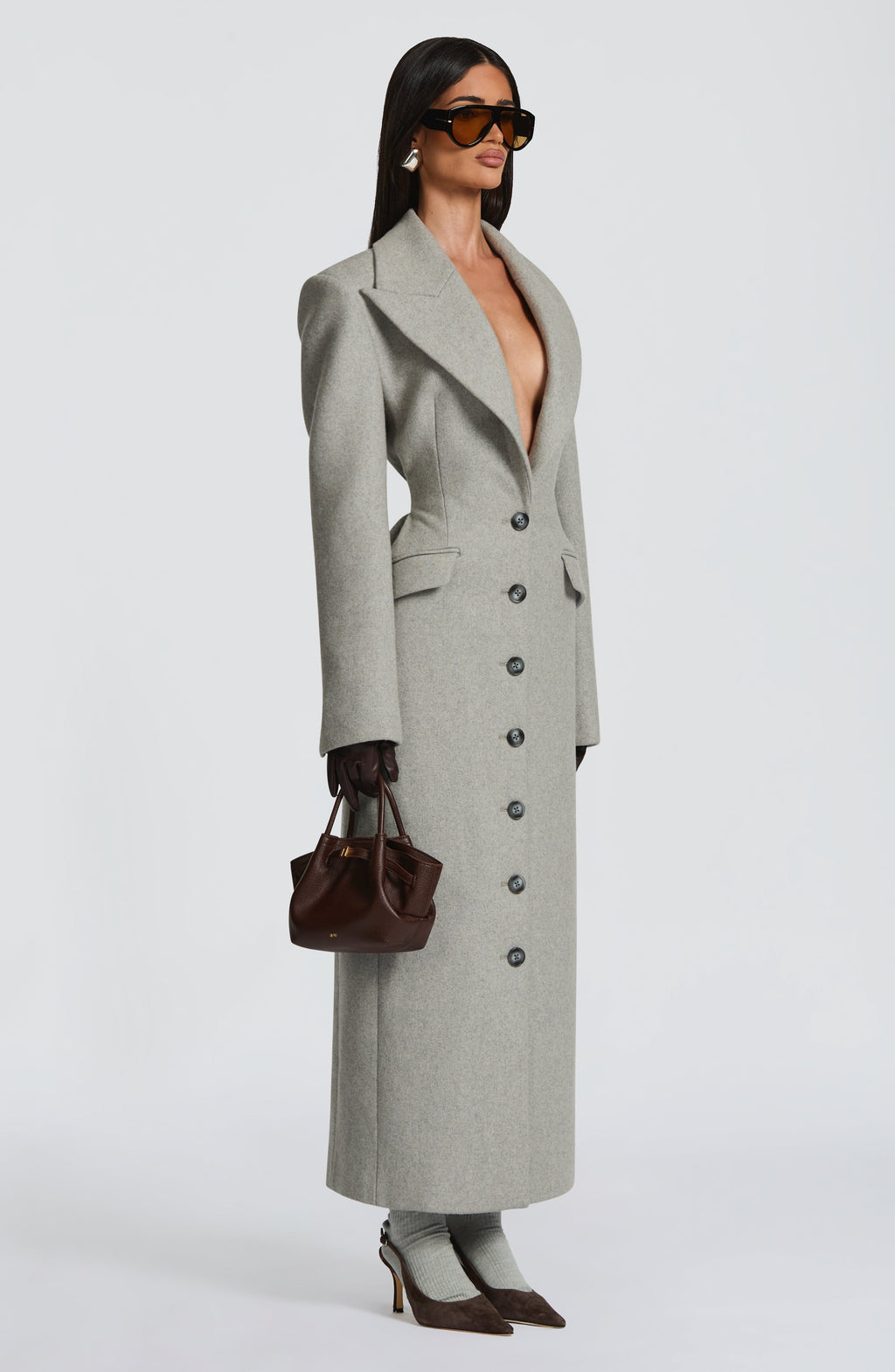 Emma Coat - Light Grey