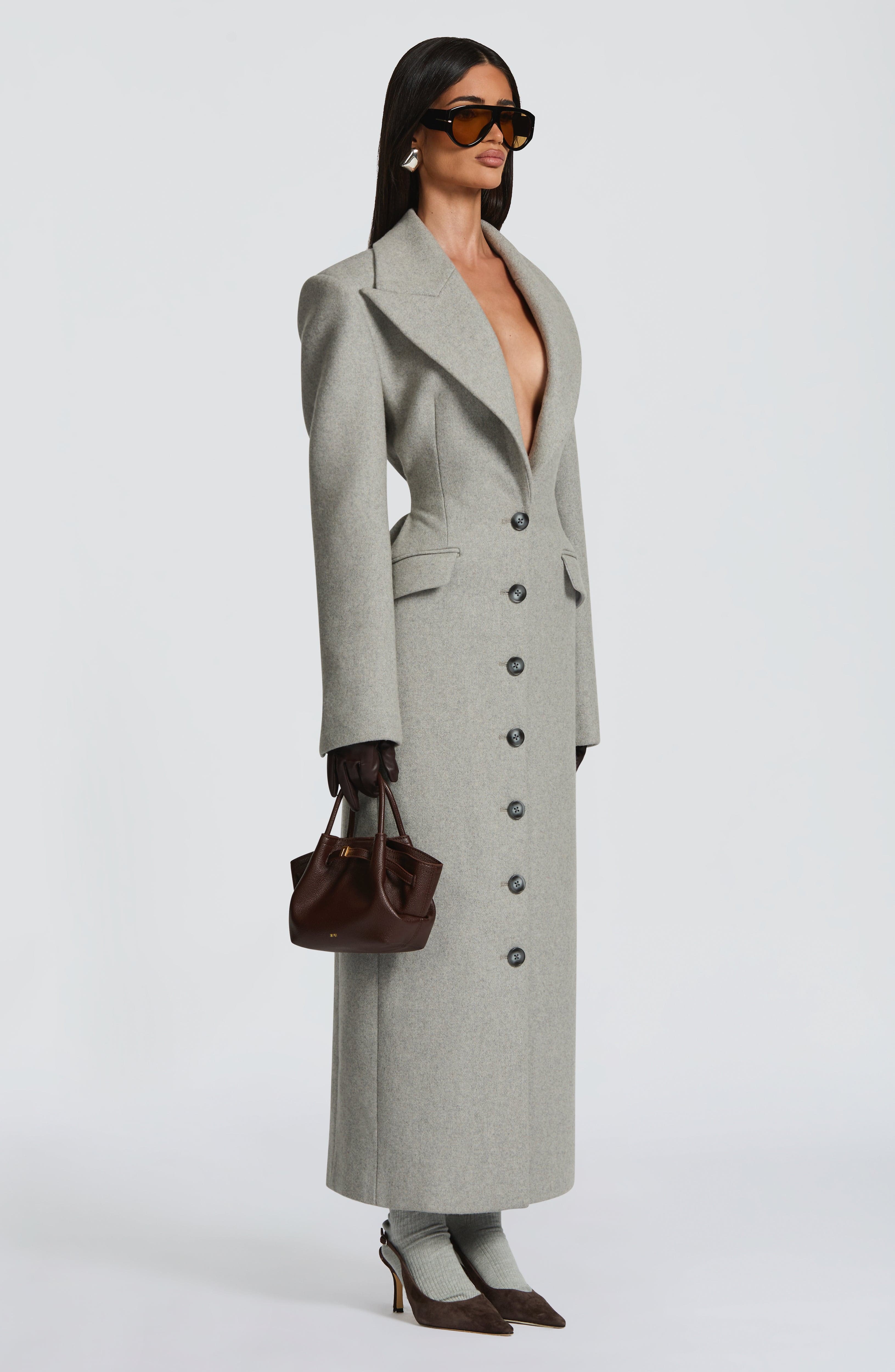 Emma Coat - Light Grey