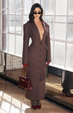 Emma Coat - Plum Brown