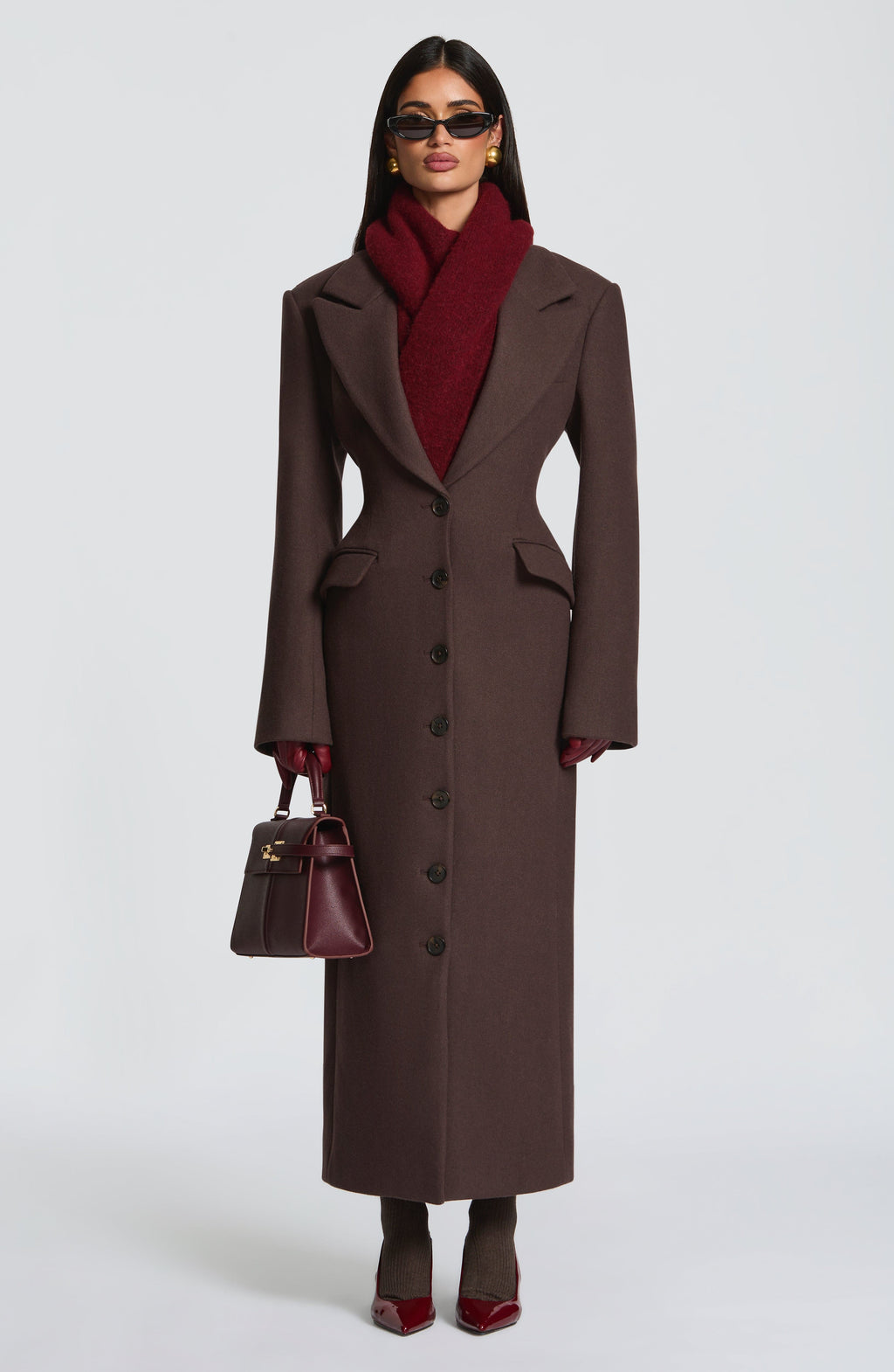Emma Coat - Plum Brown