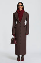 Emma Coat - Plum Brown