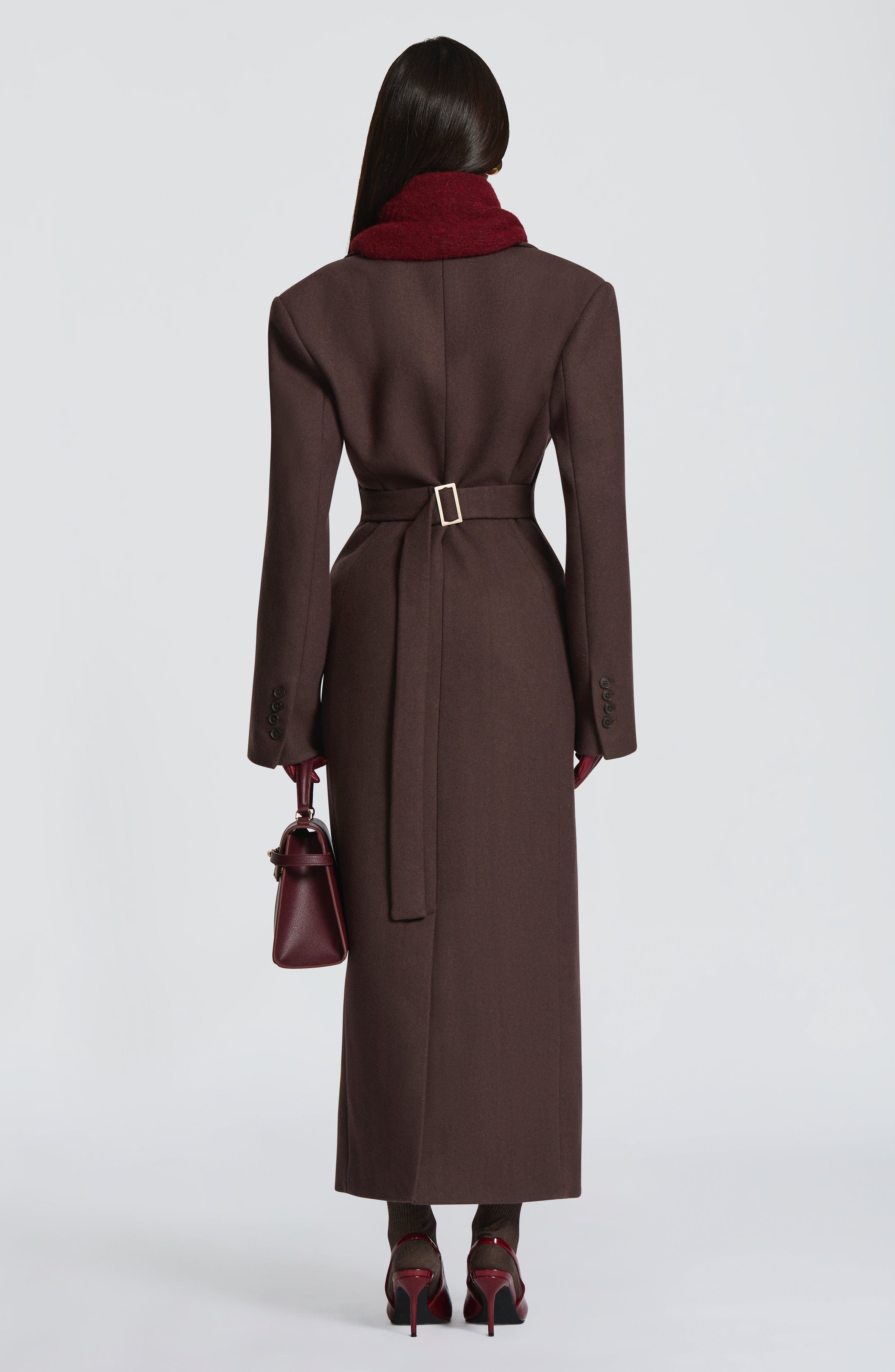 Emma Coat - Plum Brown
