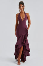 Neve Maxi Dress - Cherry Lacquer
