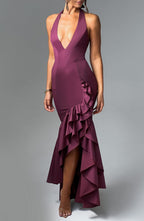 Neve Maxi Dress - Cherry Lacquer