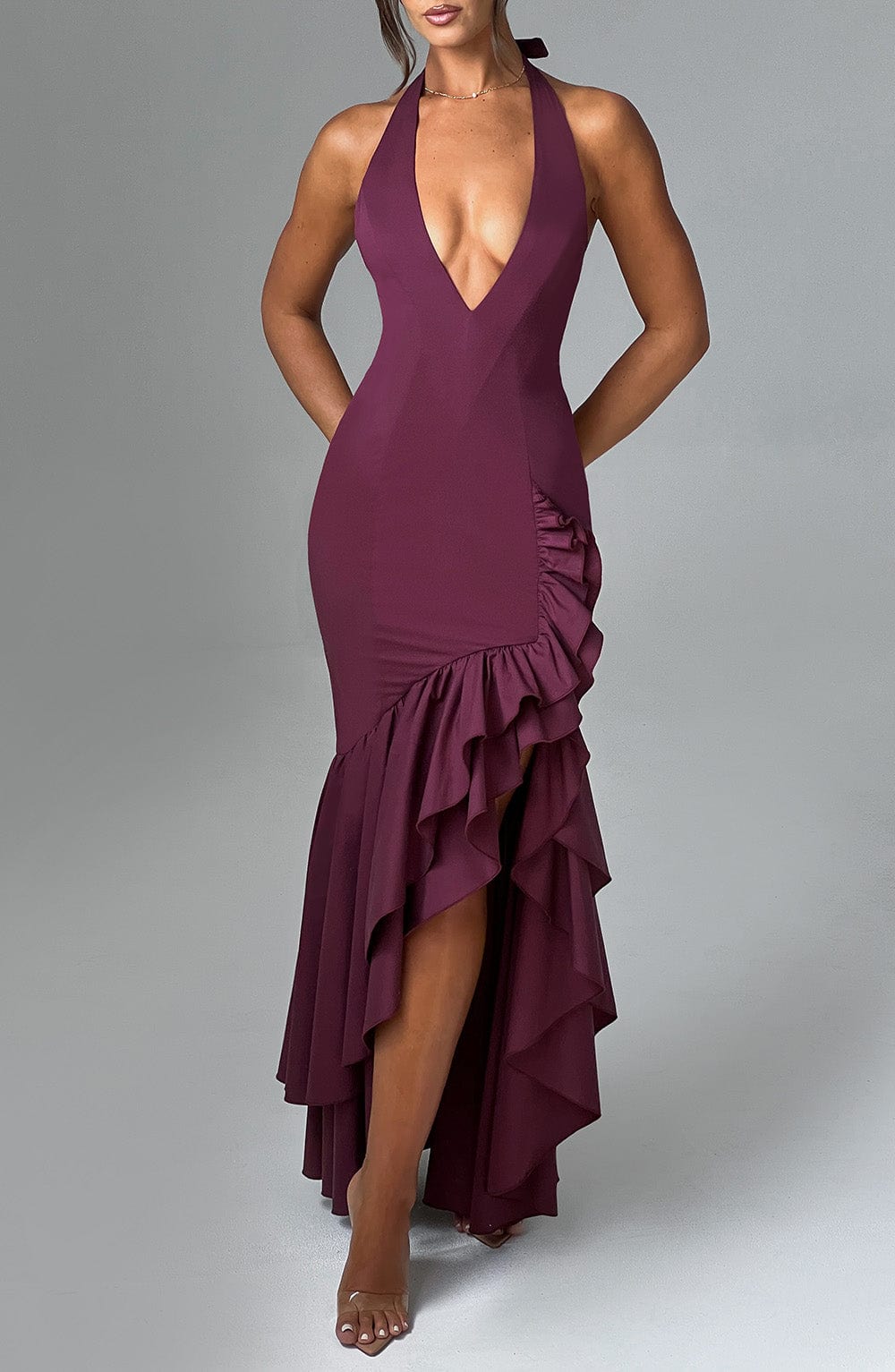 Neve Maxi Dress - Cherry Lacquer