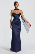 Saffron Maxi Dress - Navy