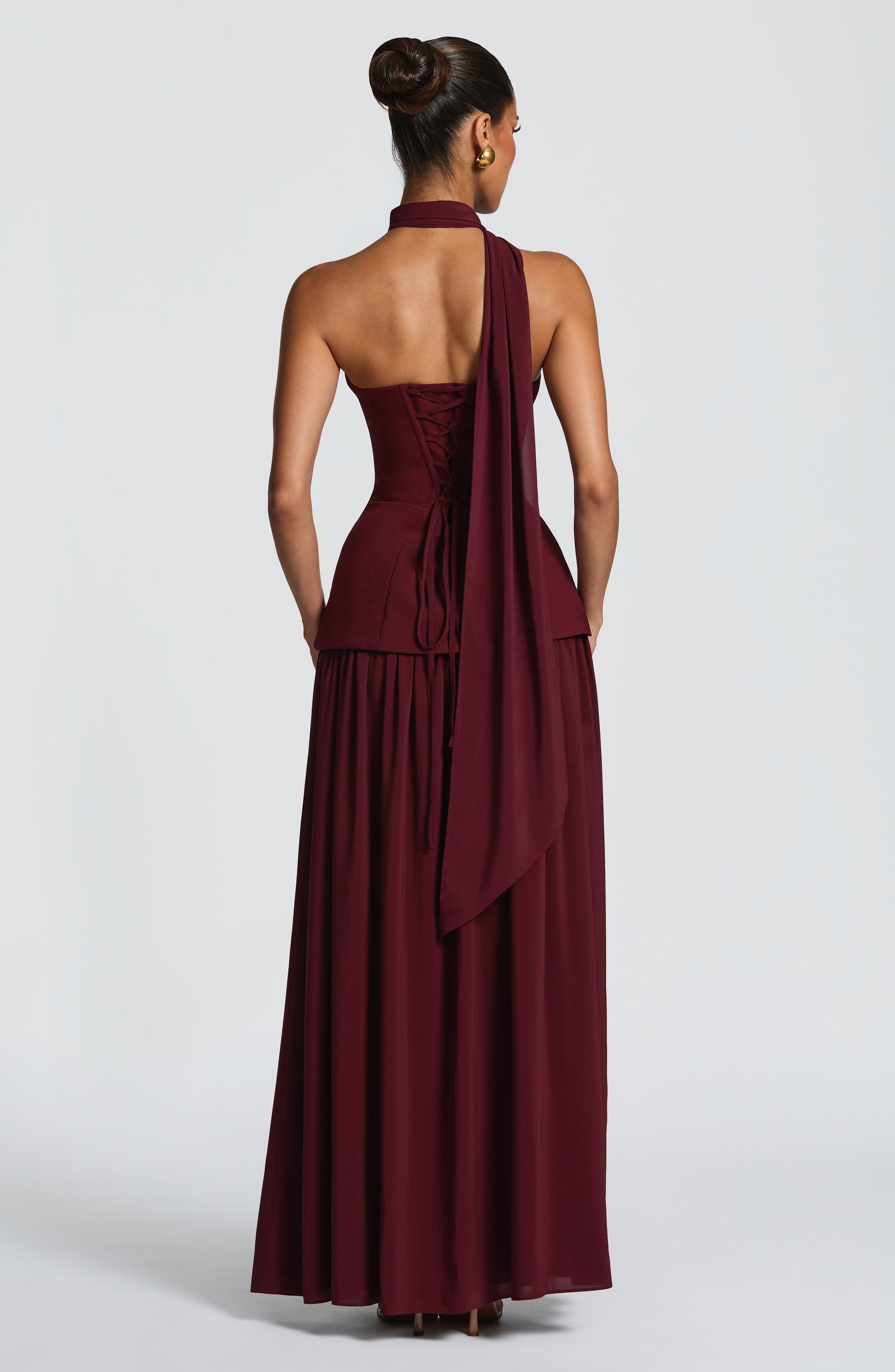 Ruby Maxi Dress - Cherry Lacquer
