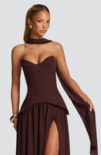 Ruby Maxi Dress - Plum Brown