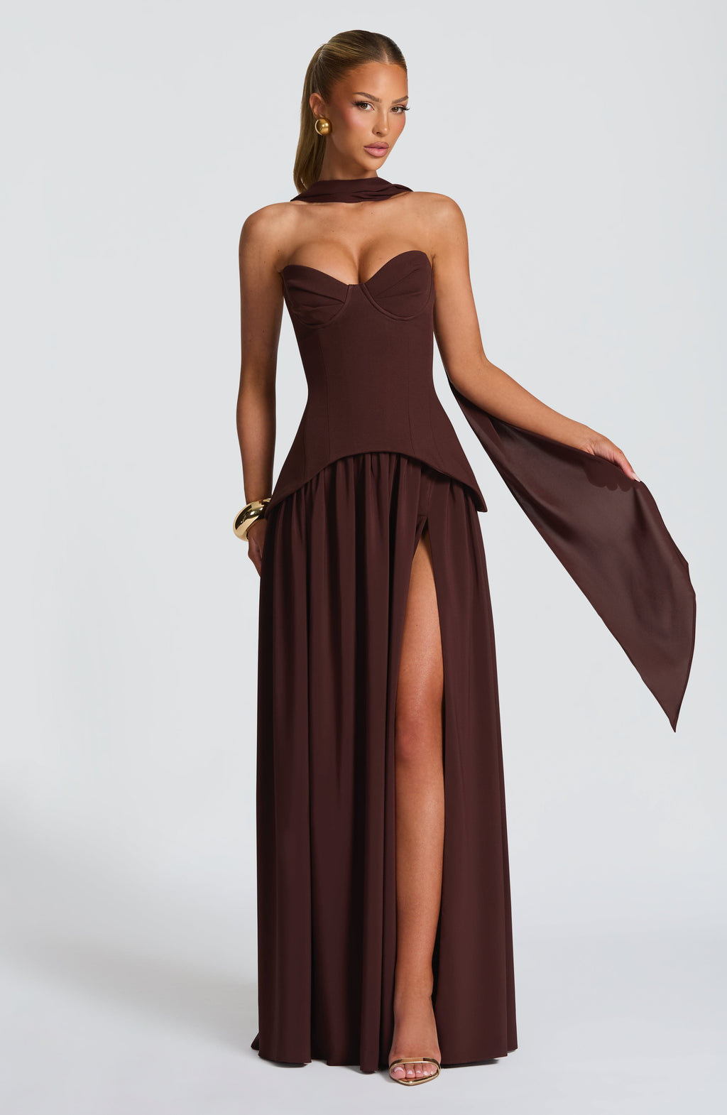 Ruby Maxi Dress - Plum Brown
