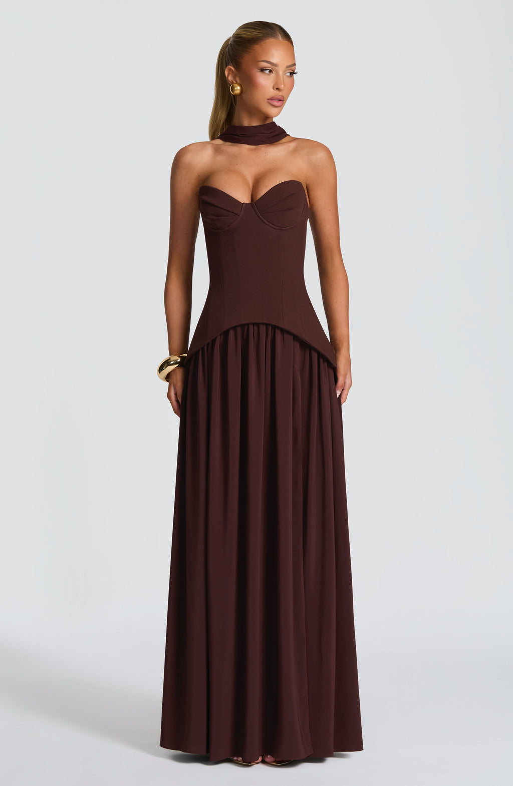 Ruby Maxi Dress - Plum Brown