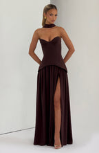 Ruby Maxi Dress - Plum Brown