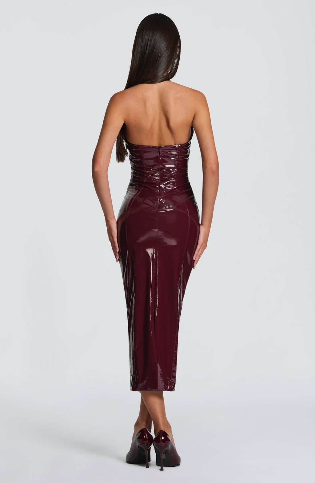 Rosie Midi Dress - Cherry Lacquer