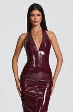 Rosie Midi Dress - Cherry Lacquer
