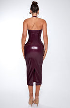 Rosie Midi Dress - Cherry Lacquer