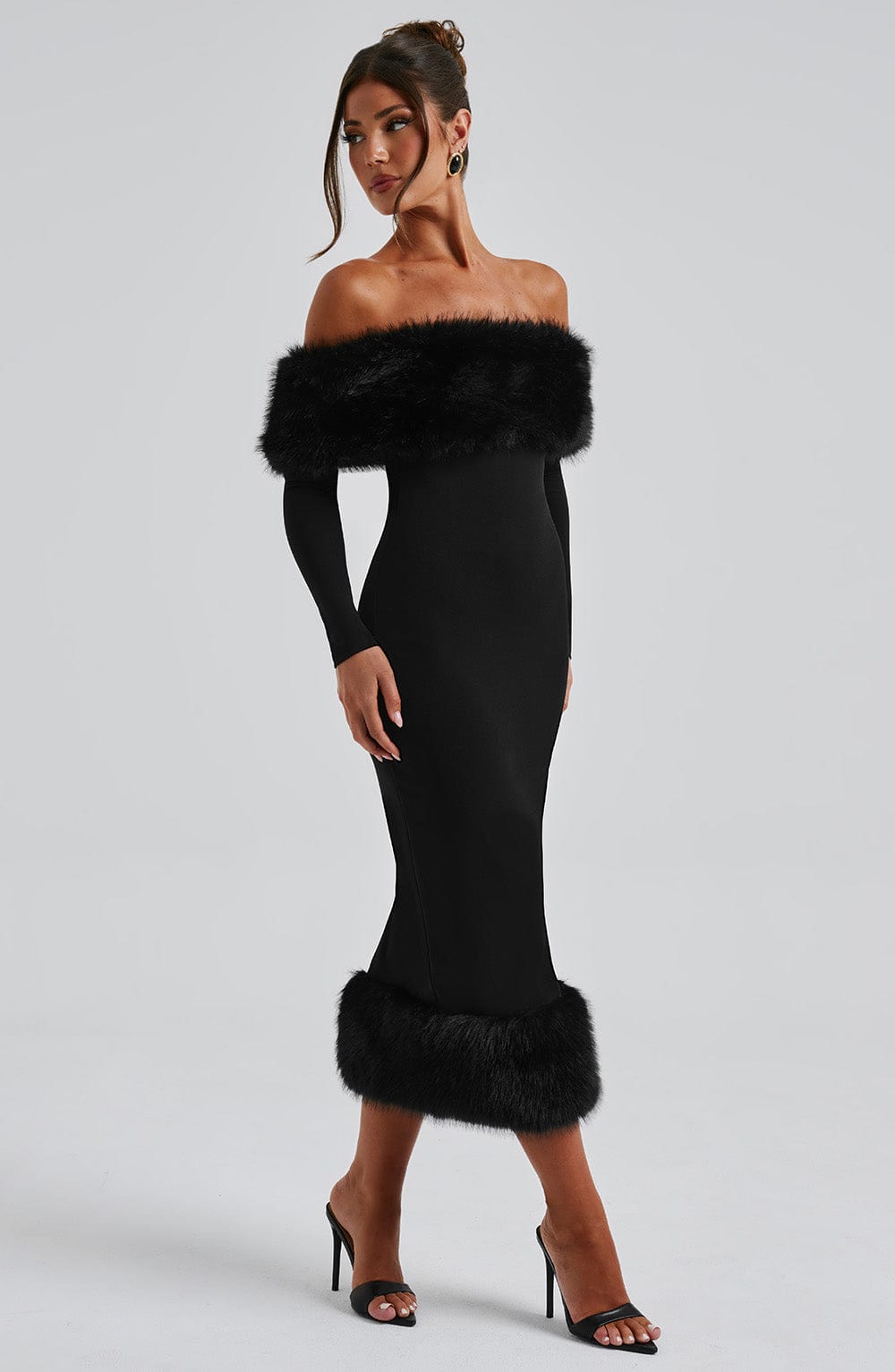 Harriet Midi Dress-Black