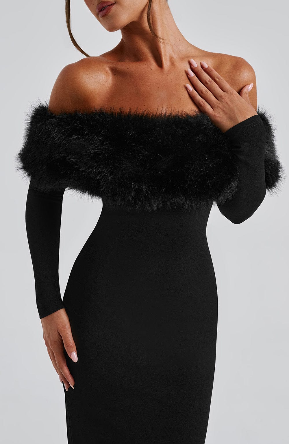 Harriet Midi Dress-Black