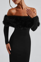 Harriet Midi Dress-Black