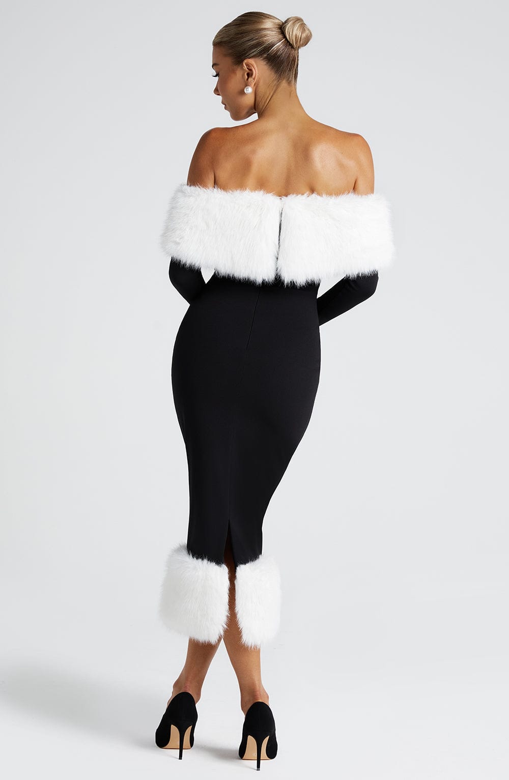 Harriet Midi Dress - Black/White