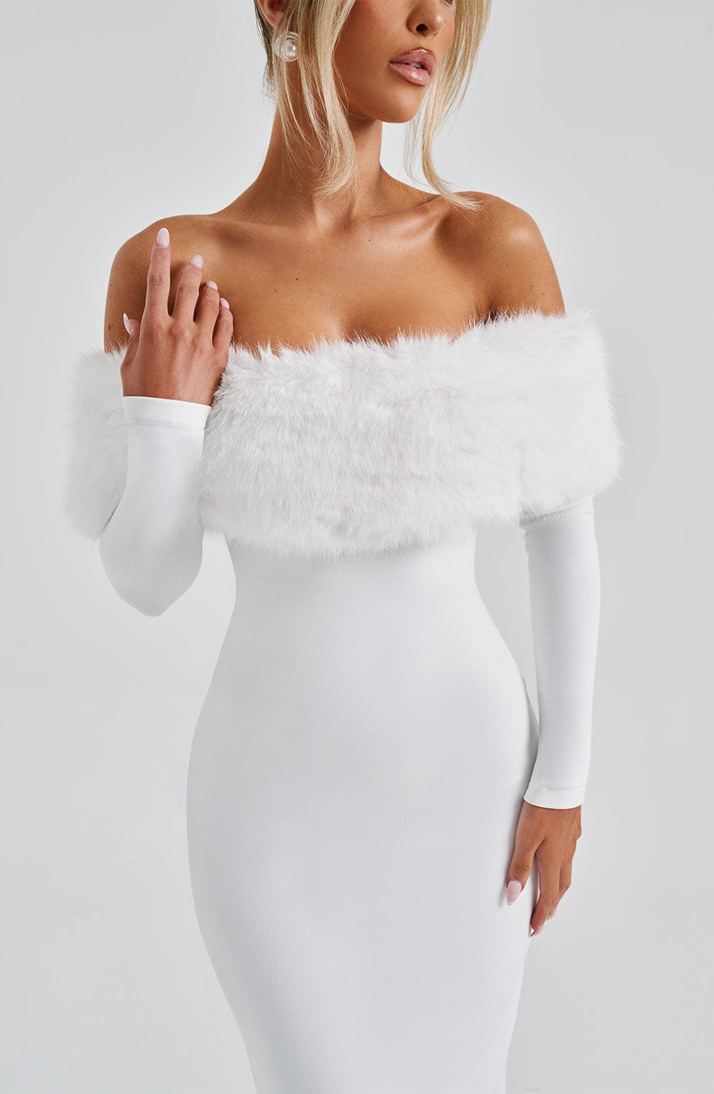 Harriet Midi Dress - Ivory